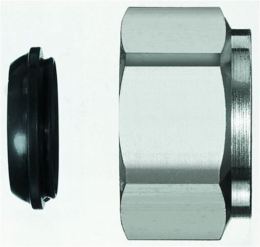 Heimeier Klemmverschraubung 1313-18.351 G 3/4, Messing vernickelt, weich dichtend, Ø 18mm