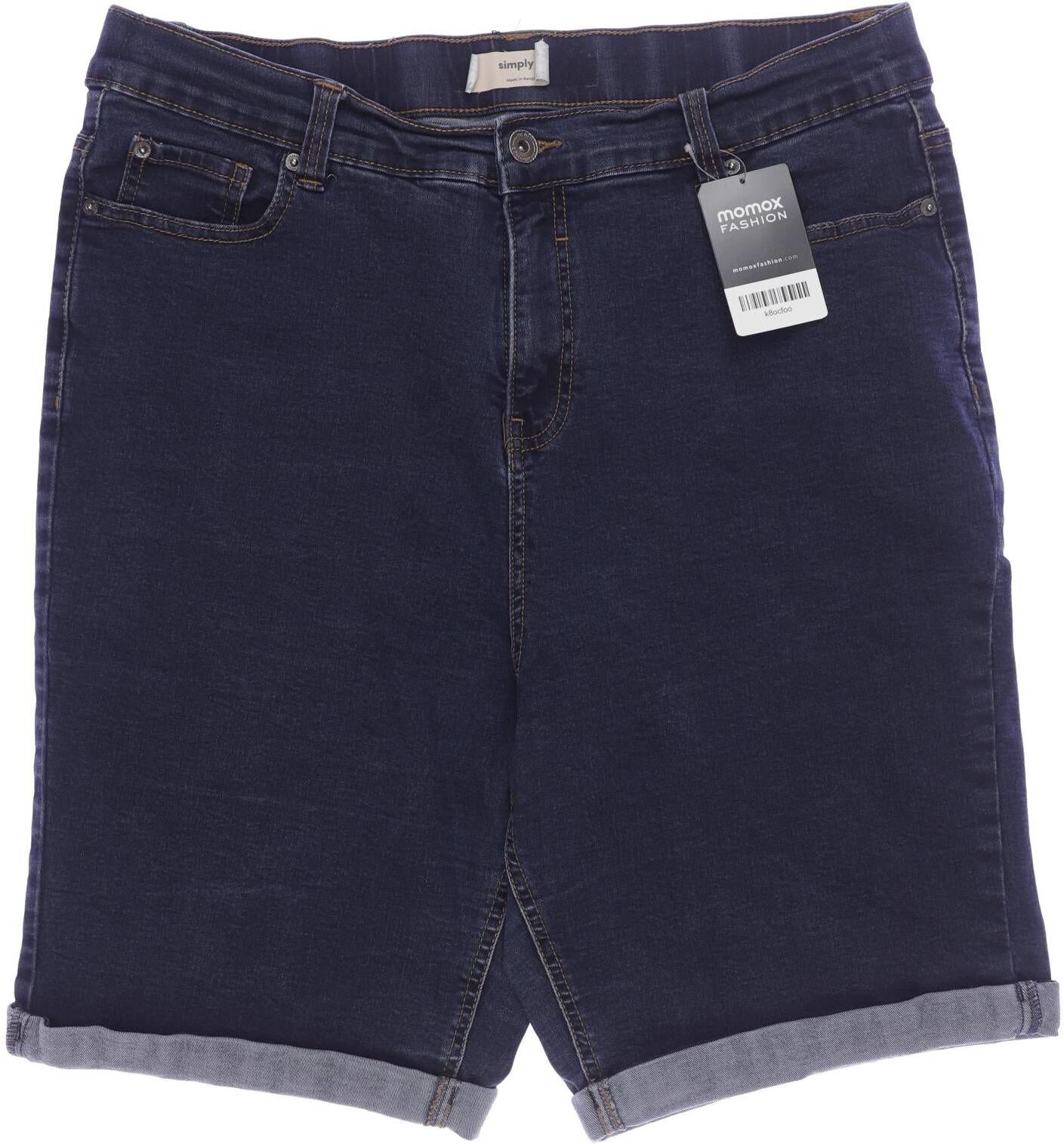 Simply Be Damen Shorts, Marineblau, Kurz-Gr. EU 18, Baumwolle / Viskose / Elasthan / Synthetik - Second Hand