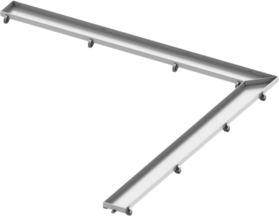 TECE Fliesenmulde TECEdrainline plate 610970 90 x 90 cm, Edelstahl poliert, für Winkelrinne