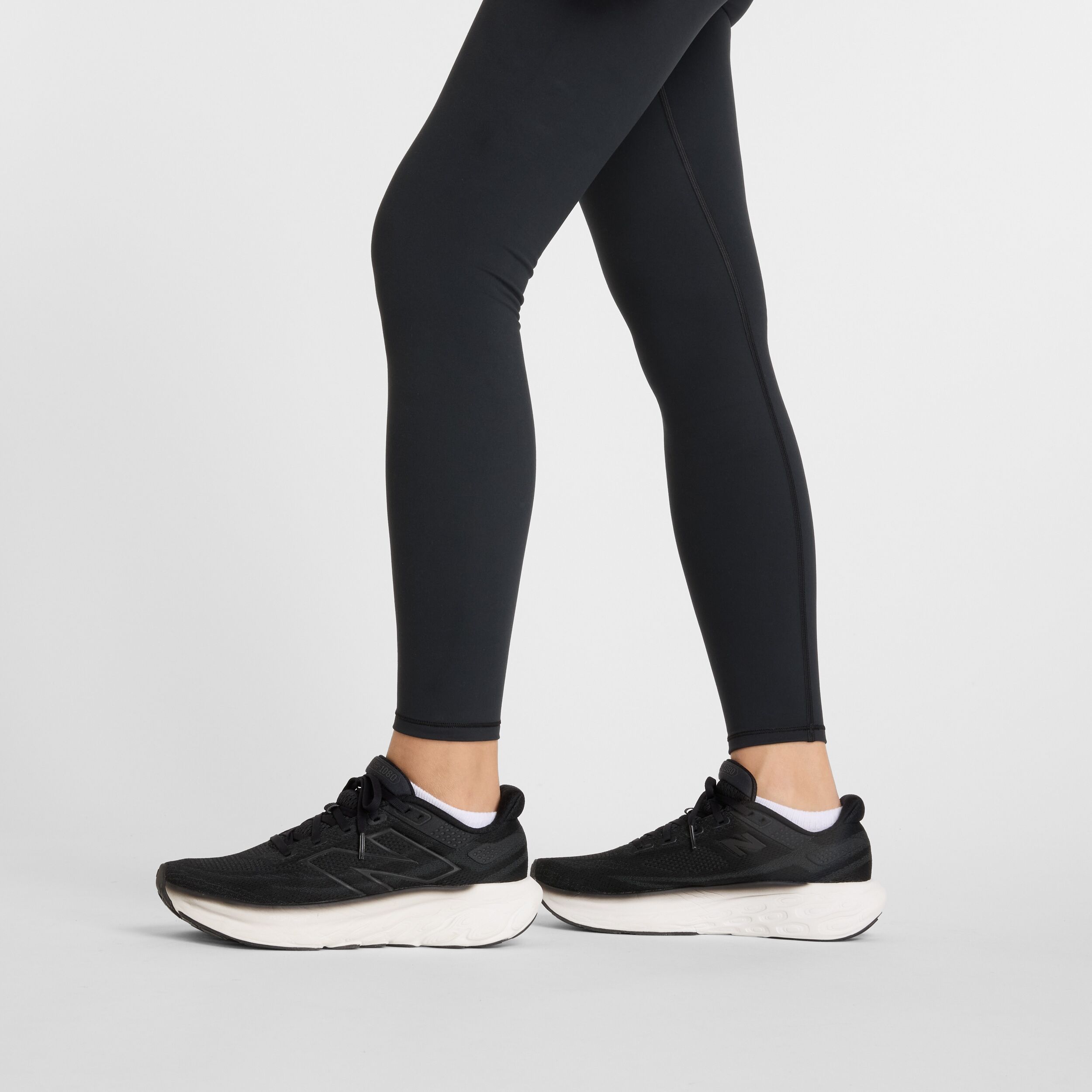 Lauftights NEW BALANCE "NB HARMONY HIGH RISE LEGGING 27", Damen, Gr. L, N-Gr, schwarz (schwarz (001)), Obermaterial: 78% Polyester, 22% Elasthan, Hosen Lauftights, für Fitness und andere Sportaktivitäten schwarz (001) L, N-Gr