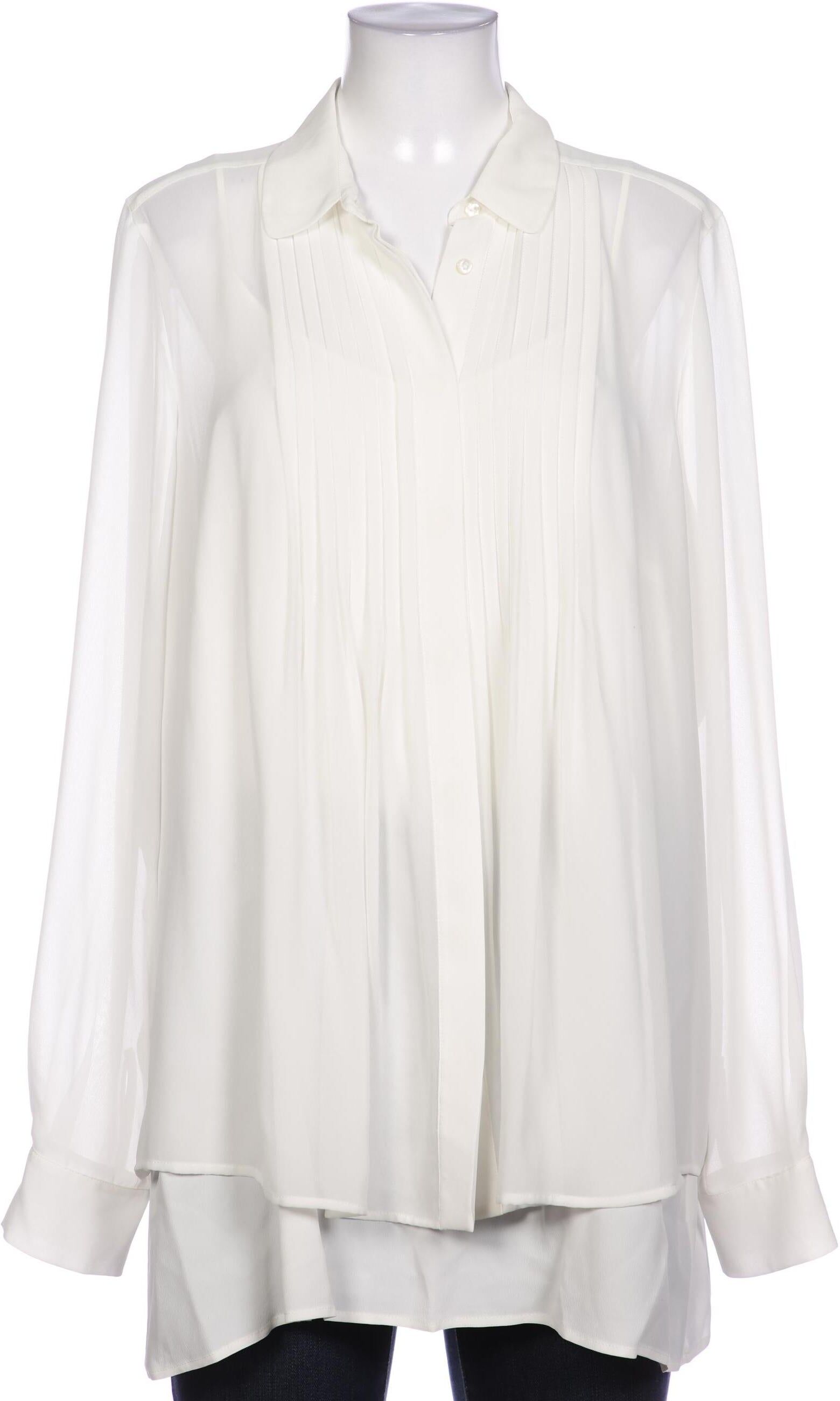 Marina Rinaldi Damen Bluse, Cremeweiß, Gr. M, Synthetik - Second Hand
