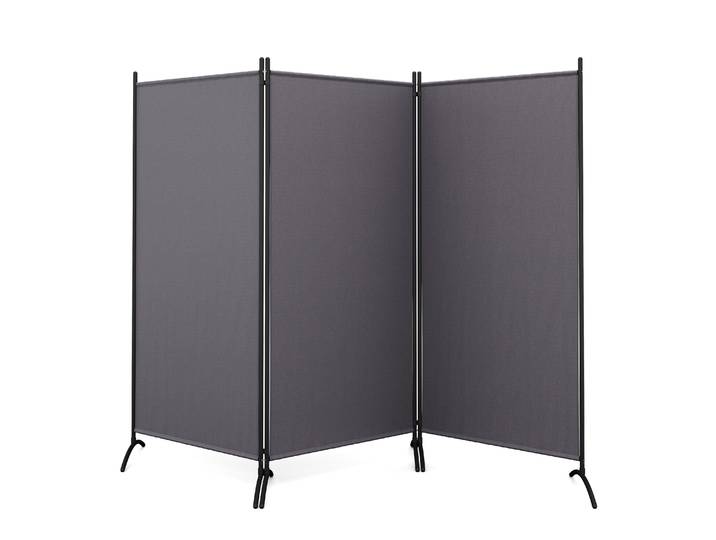 Paravent 3-teilig 255 x 180 cm anthrazit