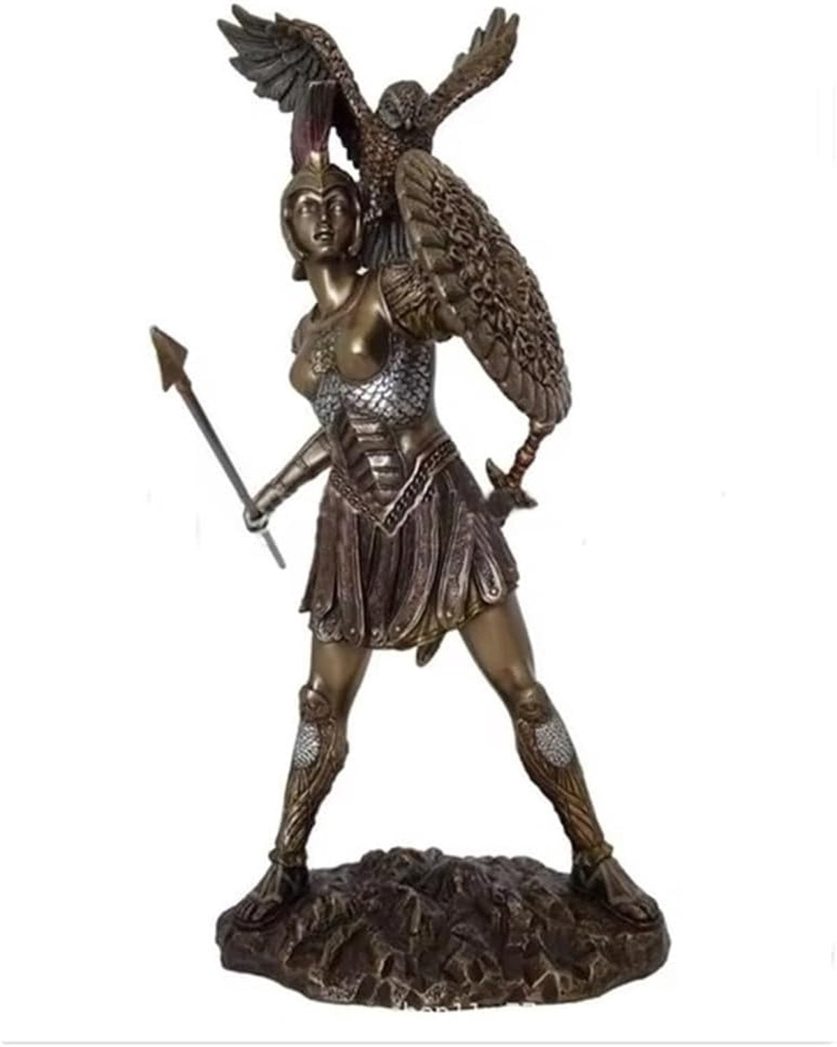 Athena Uil Beeld - Hars Decoratie voor Wijsheid en Kracht