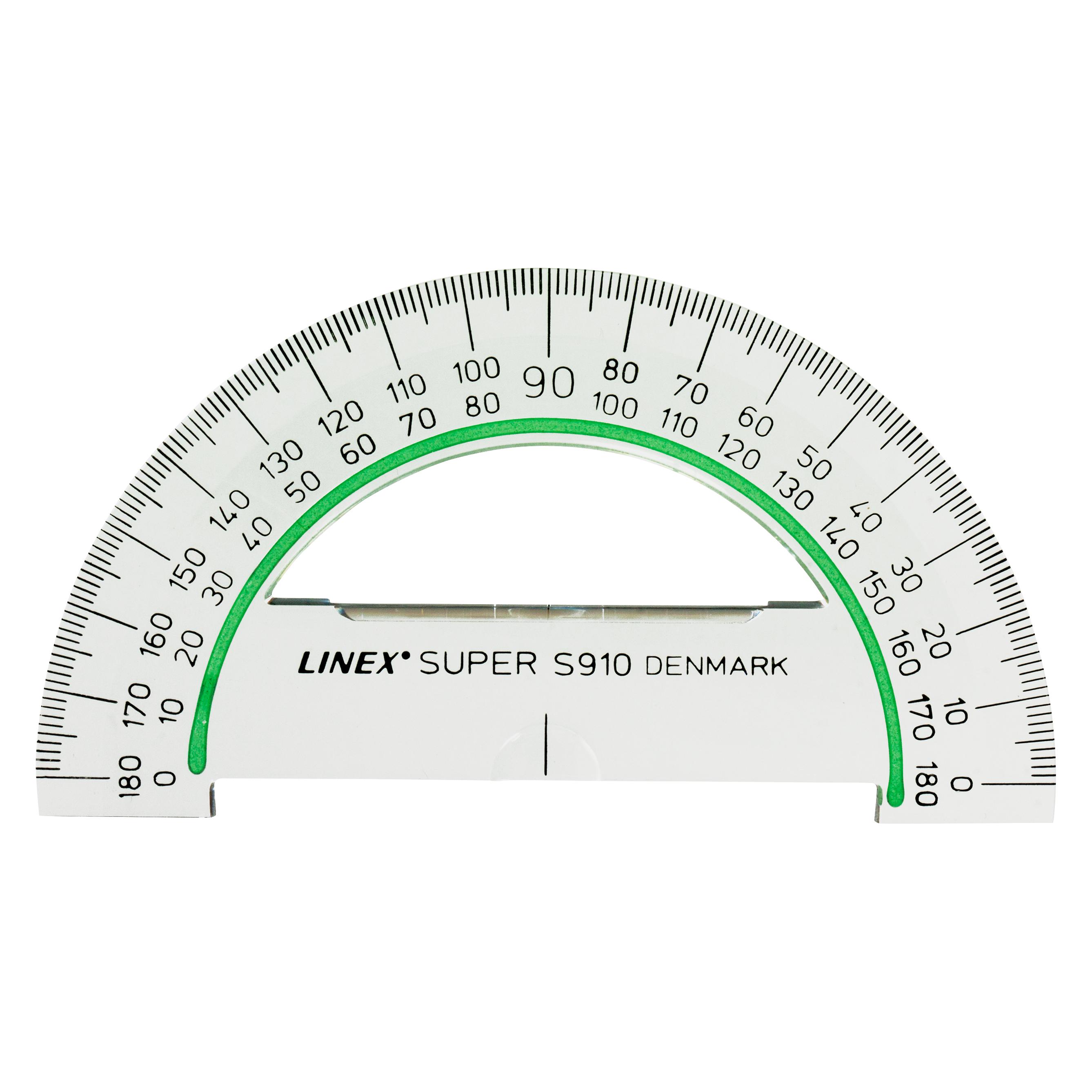 Linex Winkelmesser 100 mm Super Serie glasklares Acryl (10 cm, Kunststoff) (100414163)