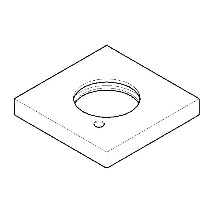 Dornbracht Rosette eckig, Spender-ec 082797503-06 platin matt