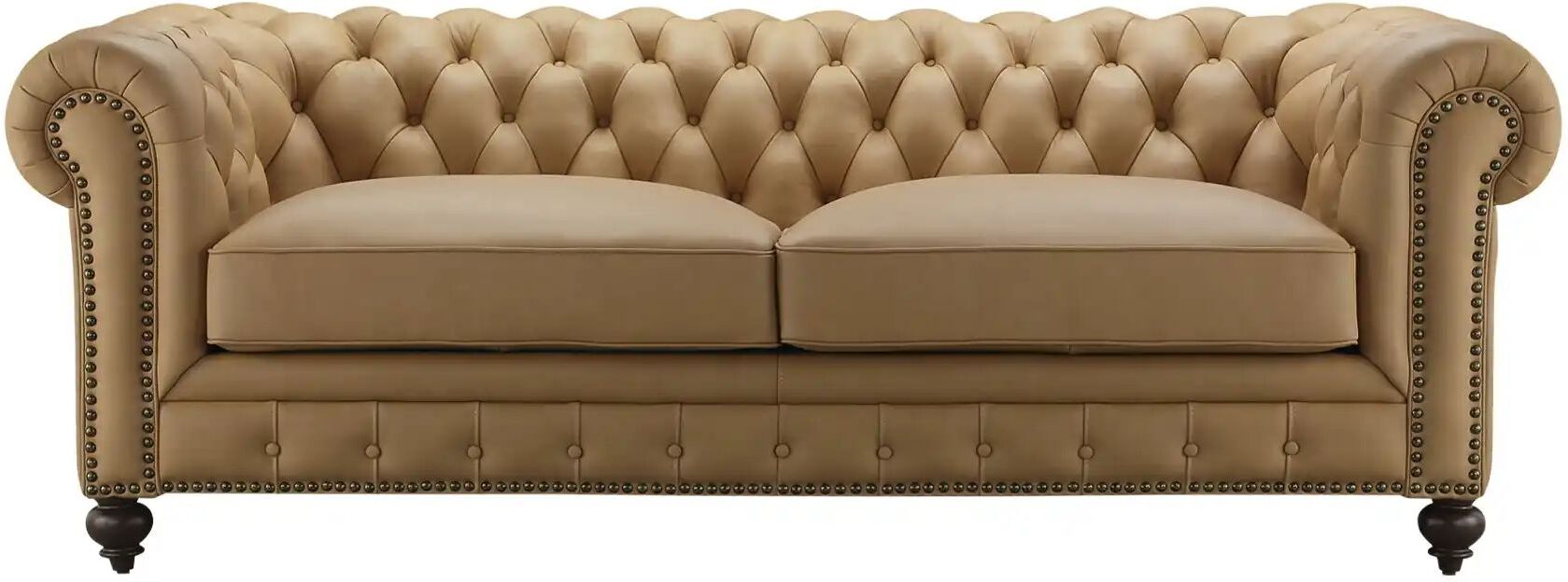 uno Ledersofa im Vintagelook Chesterfield ¦ braun ¦ Maße (cm): B: 230 H: 100 T: