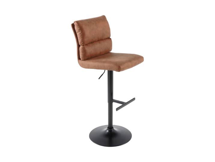 Höhenverstellbarer Design Barstuhl „Comfort“ Mikrofaser Braun Invicta Interiors