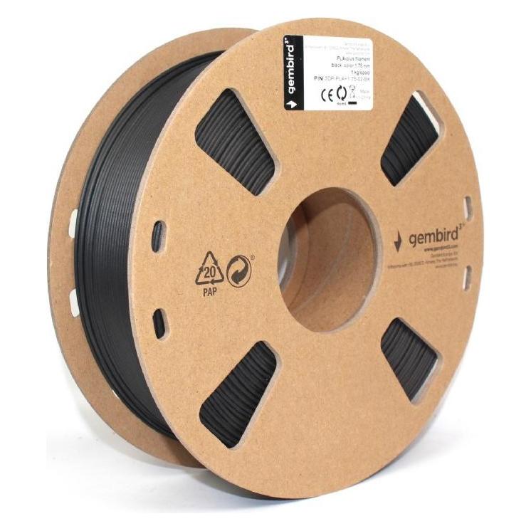 Gembird Flashforge PLA-plus filament, Black 1.75 mm, 1kg (PLA+, 1000 g, 1.75 mm) (3DP-PLA+1.75-02-BK)