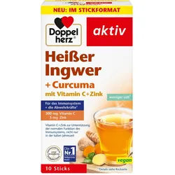Doppelherz Heißer Ingwer + Curcuma mit Vitamin C + Zink 10 St