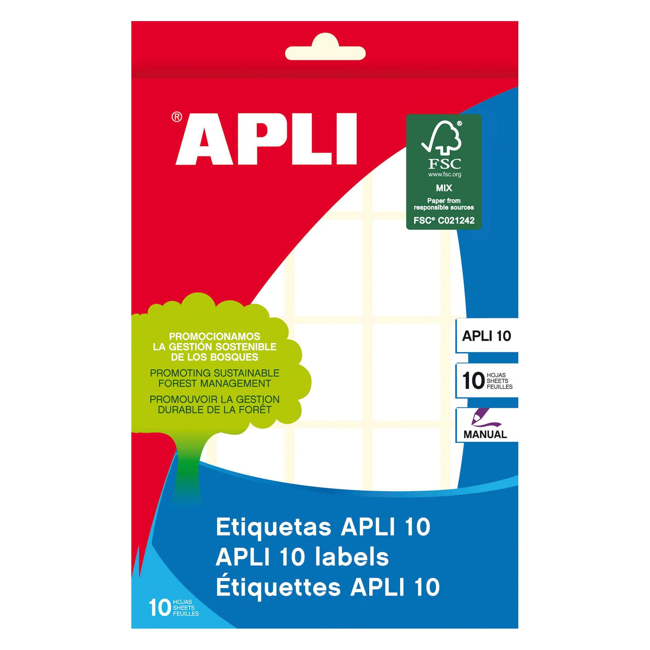 Apli APLI-10 Etiketten weiss 19x27 (1640)
