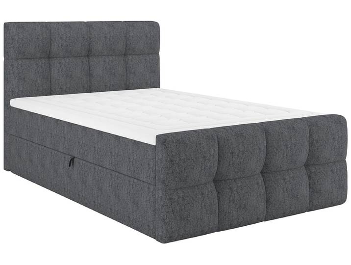 Boxspringbett BELLAGIO schwarz 140x200cm halbfest
