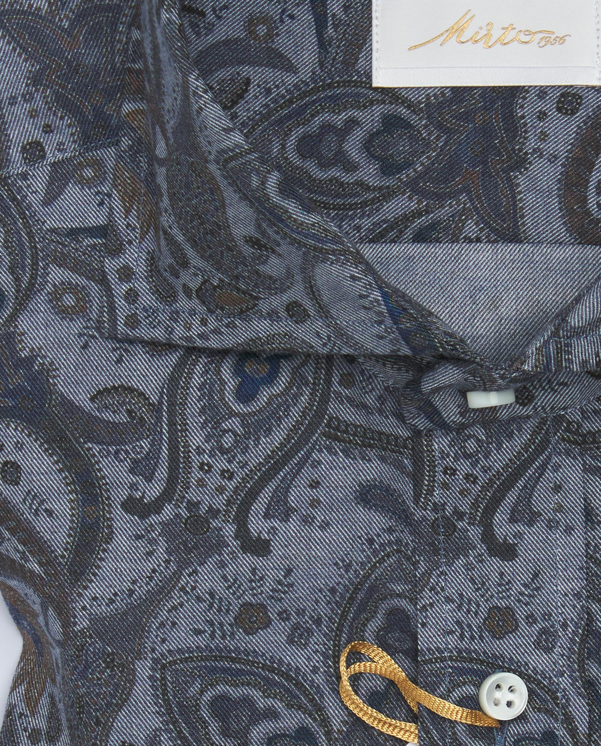 MIRTO Camisa casual manga larga estampado marino-XL /  5 Hombre