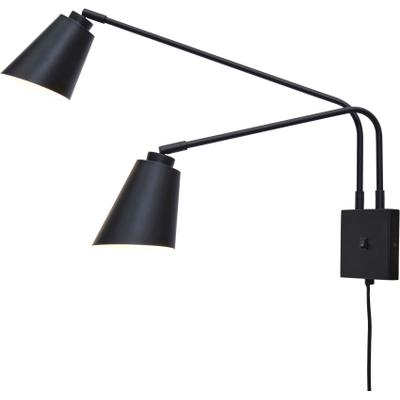 IT'S ABOUT ROMI Wandleuchte "BREMEN", schwarz, 2, Ø 15cm H: 45cm, 1 Stk., Leuchten, Bewegbar in alle Richtungen, Wandleuchte