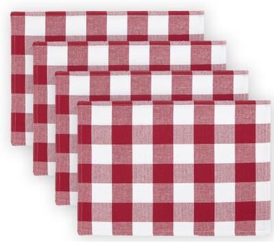 BUFFALO CHECK Placemat by LINTEX LINENS in Red