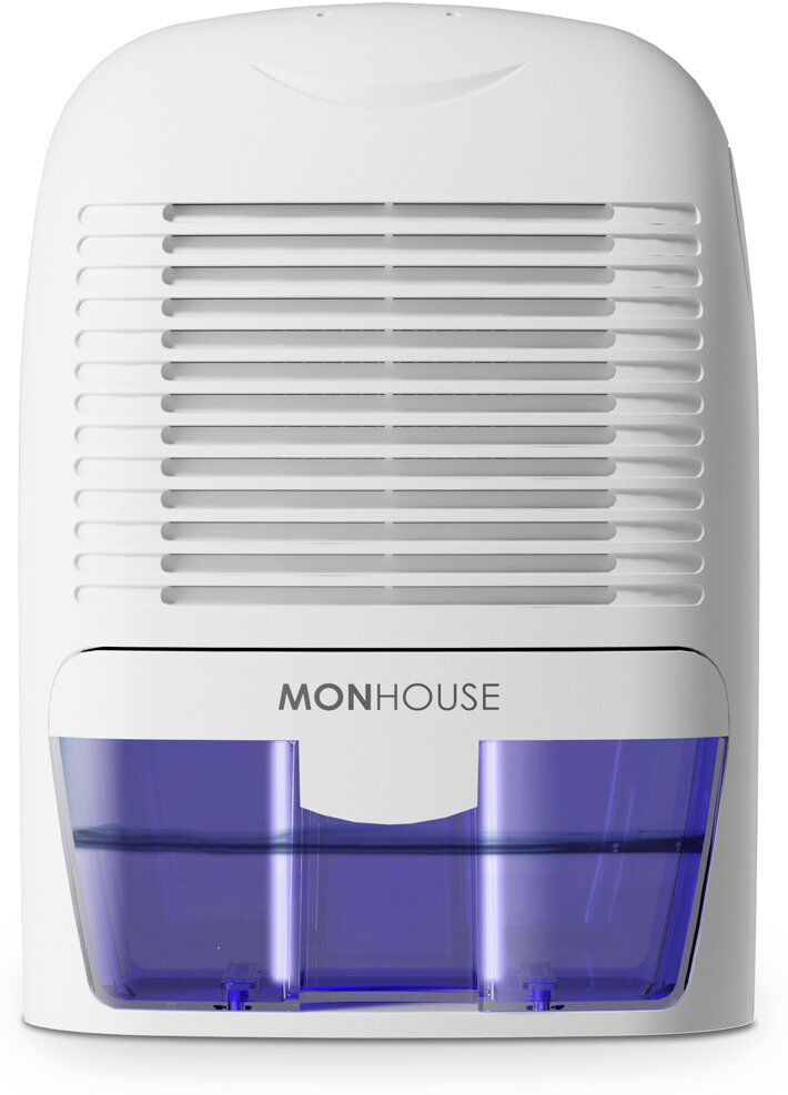 MONHOUSE 1500ml Dehumidifier - Portable and Compact Electric Moisture Absorber White 30cm H X 22cm W X 40cm D