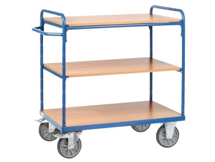 Fetra Transportgeräte mtphe100 Wagen mit Tablett, 3 Etagen, 850 mm x 500 mm Plattform