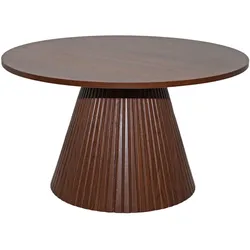 Oviala Business 80 cm runder Couchtisch, modern, dunkler Holzeffekt