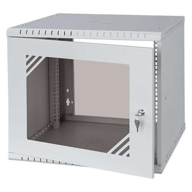 Stalflex Rack Cabinet 19" 9U Glass Door Gray RC19-9U-450GG (9 HE, 19 Zoll Rack) (RC19-9U-450GG)