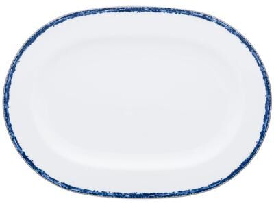 "Noritake Blue Rill Oval Platter, 14"""