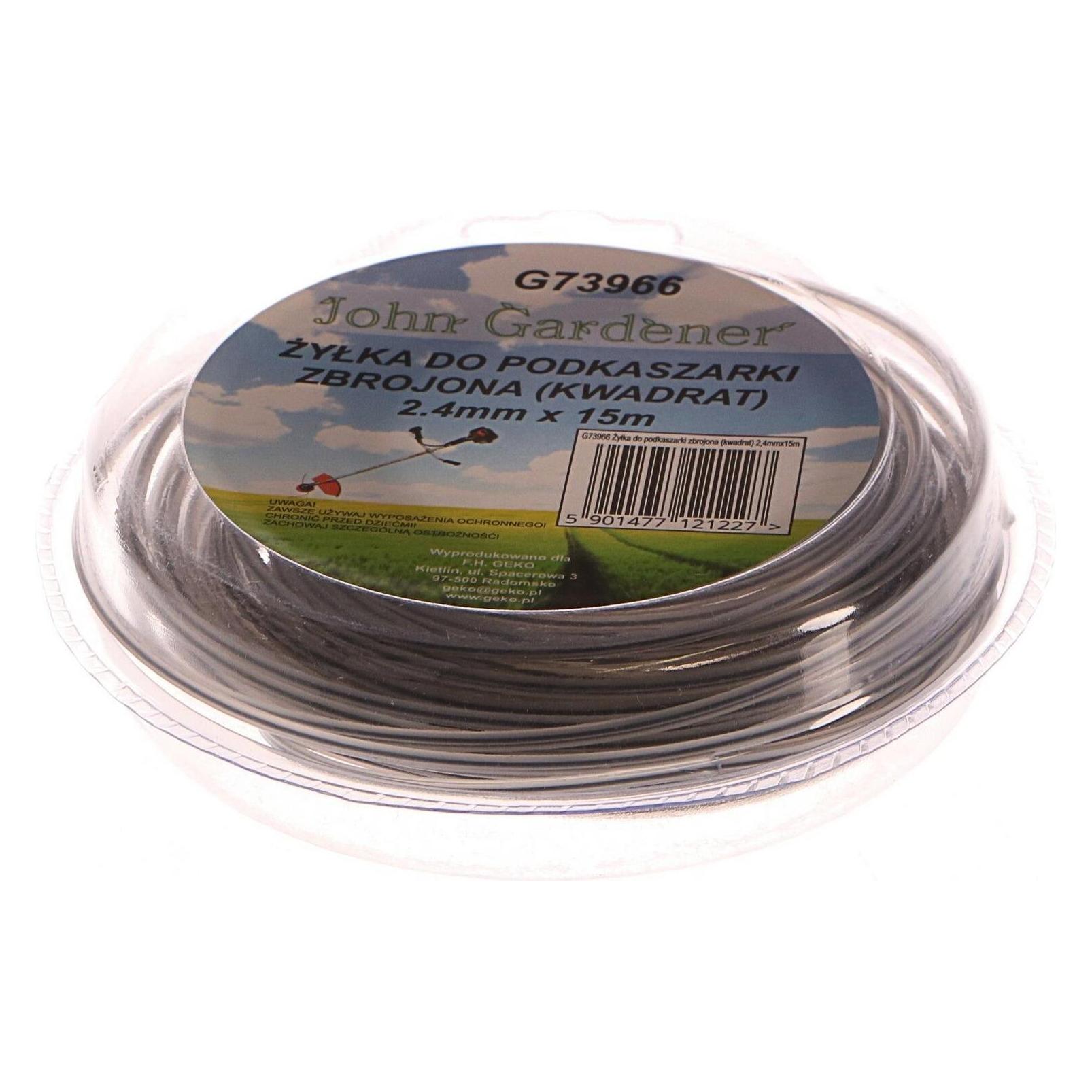 GEKO Verstärkter Rasenmäherfaden, 2,4 mm, 15 m, Vierkantprofil, Nylon (Rasenmäher) (24038068)