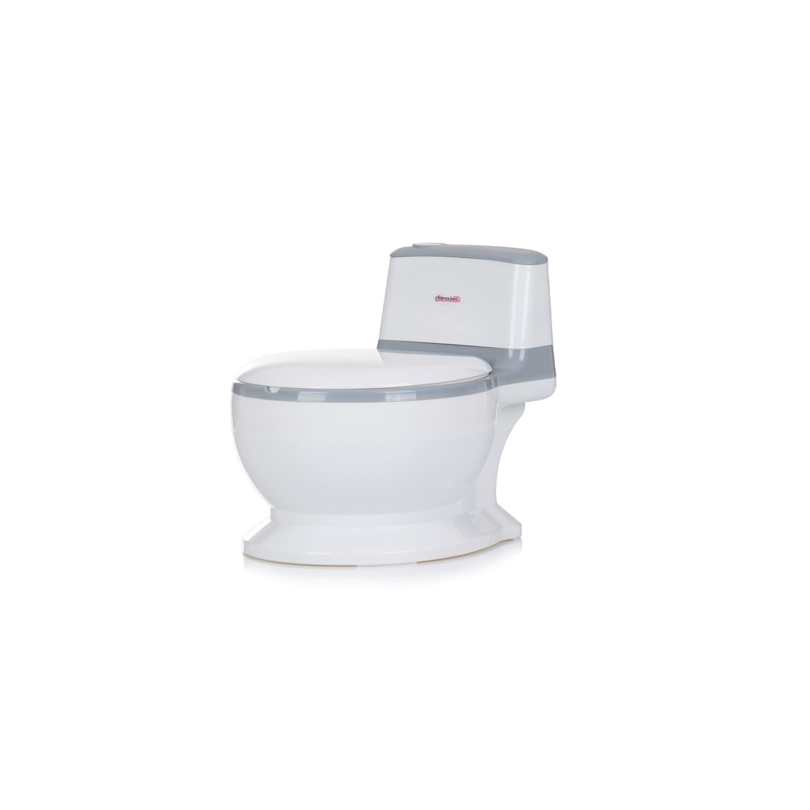 Chipolino Töpfchen Lux mit Musik Toilettenpapierfach Behälter abnehmbar bis 20kg grau