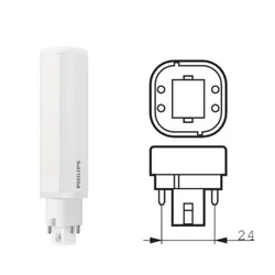 Philips CorePro LED PLC 4Pin G24q-2 6.5W 3000K warmweißes Licht für EVG