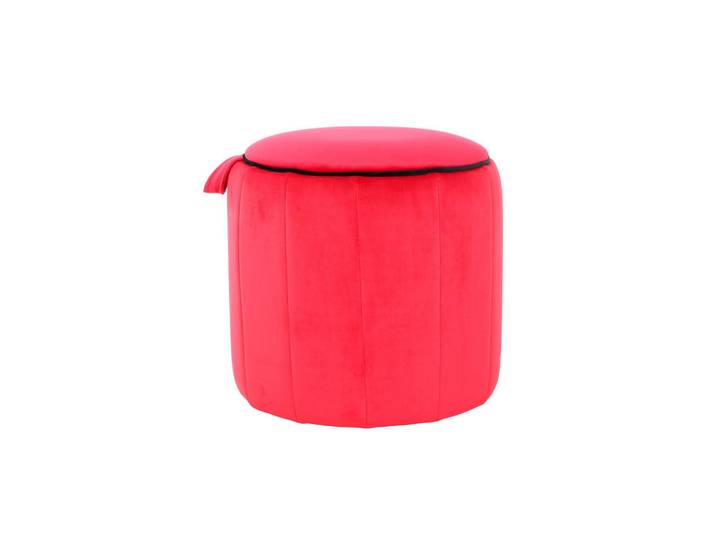 Kayoom Hocker, Rot, Textil, rund, 43x42x43 cm, Wohnzimmer, Sessel, Hocker, Sitzhocker