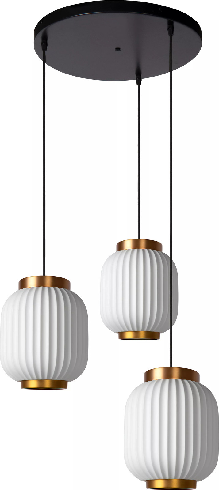 Lucide Design hanglamp Gosse 3-lichts goud met wit