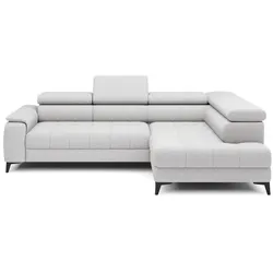 Ecksofa Chivas Stoff Silver