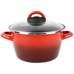 Magefesa Sfumatto Rosso - Topf Ø16cm mit rotem Glasdeckel