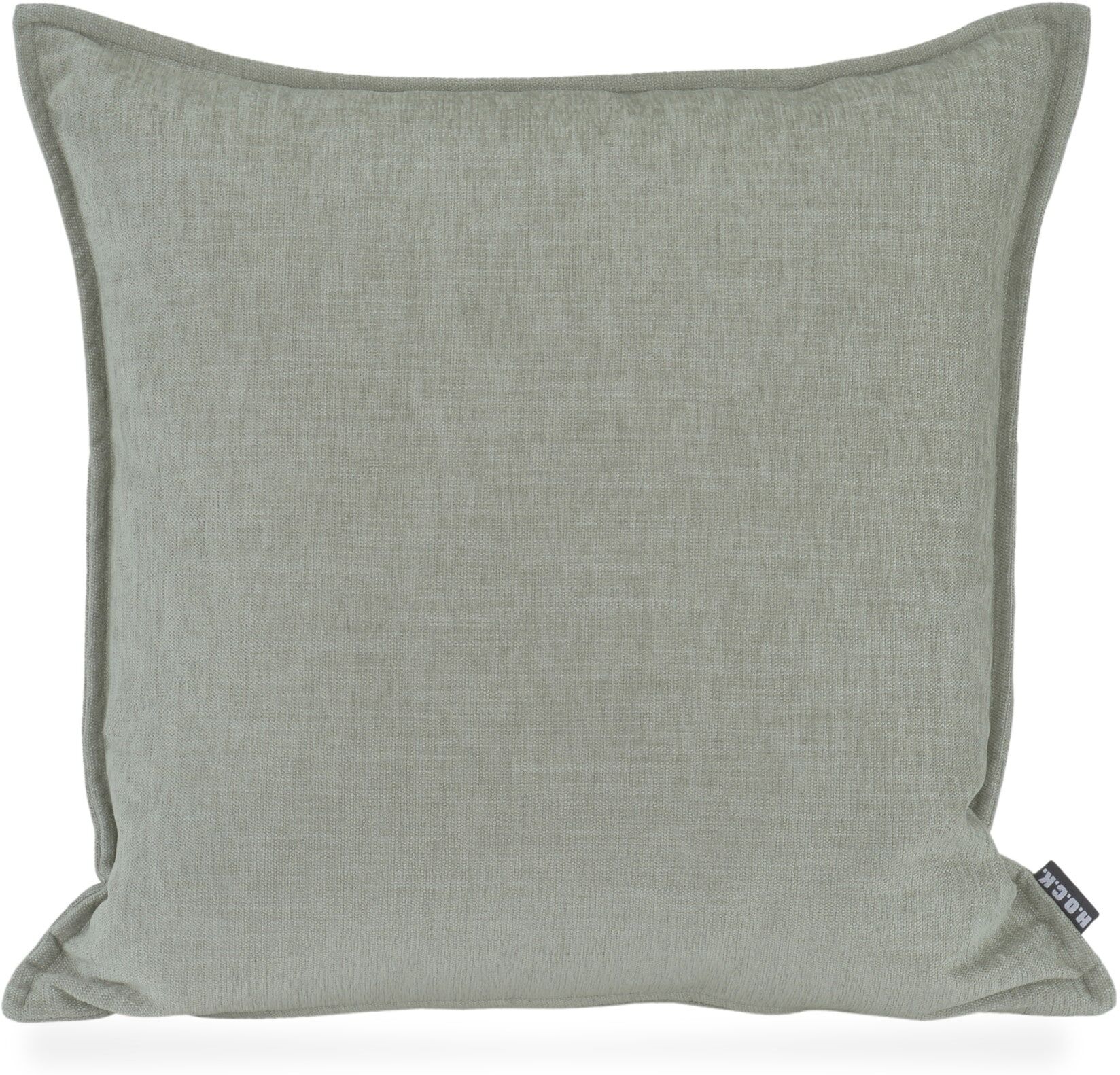 Dekokissen H.O.C.K. "Lucky", grün (graugrün, hellmint, unifarben), B:45cm H:10cm L:45cm, Polyester, Dekokissen_Sitzkissen_Kissenhüllen, Dekokissen, Sofakissen inkl. Füllung, 70x40cm, einfarbig, creme ecru, Dekokissen graugrün, hellmint, unifarben B/L: 45c
