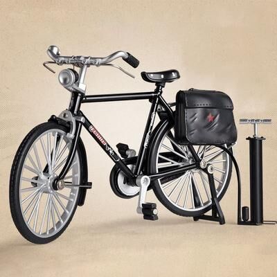 Inspire Daily Merch Retro Nostalgic Decorations Two Eight Bars Bicycle Model Ornament, Desktop Small Ornaments, Home Decorations black