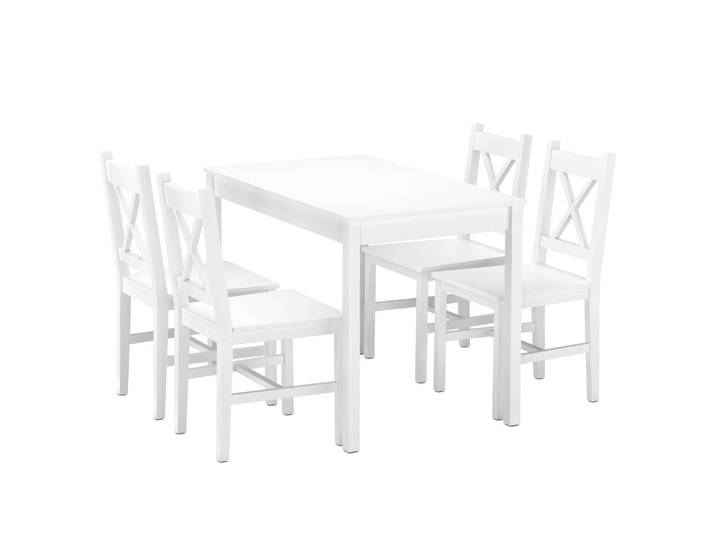 Essgruppe Holz LINDSAY 5-teilig weiss