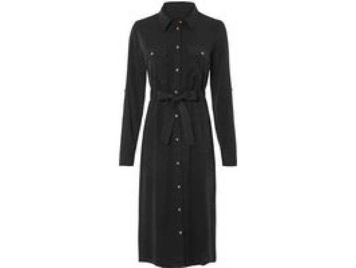 ESMARA® Robe chemisier femme, avec fentes latérales. (noir, 36)