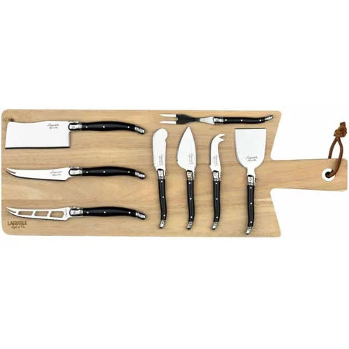 Laguiole Style de Vie 9-delige kaasmessenset met plank