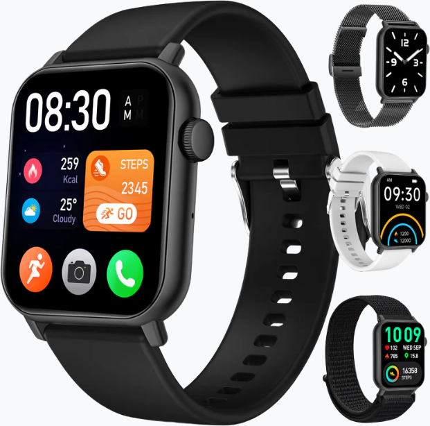 Siltcon Smartwatch Heren & Dames Pro - Zwart