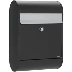 ALLUX 5000 Design Briefkasten - Schwarz, Alugefärbter Einwurf Euro Schloss