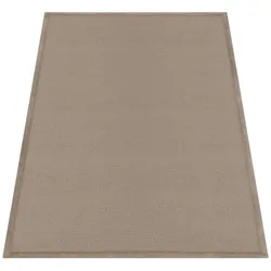 KADIMA DESIGN Hochflor Teppich waschmaschinenwaschbar Unifarben  Schlafzimmer schmutzabweisend Beige Rechteckig 140x200 | 100% Polyester | Florhöhe: 20 mm