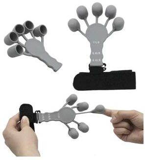 Uplift Picks Silicone Finger Exercise Stretcher Hand Strengthener Grip Trainer black