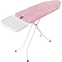 Brabantia Bügelbrett C mit Dampfeinheitshalter, Bügelbrett, Pink, Weiss, Beige