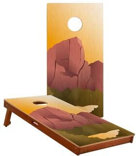 Skip's Garage Zion National Park Solid Mahogany All-Weather Cornhole Boards