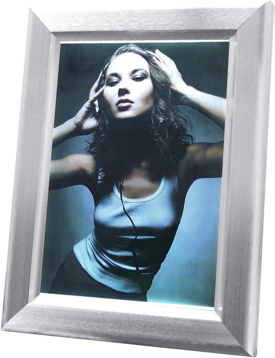 Lichtbak Posterframe Verlichte Fotolijst met LED - Aluminium Klapframe - A3 - Zilver - 56 x 41 cm