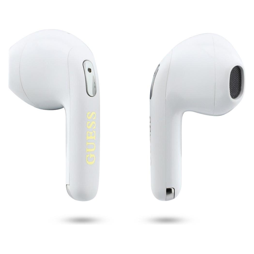 Guess TWS Earphones Gold Line Triangle white (4 h, Kabellos) (GUE005237)