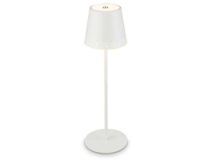 LED Akku-Tischleuchte Tischlampe höhenverstellbar IP44 weiß RGB innen außen