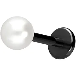 Titan Labret mit Push Fit SYNTHETISCHE PERLE