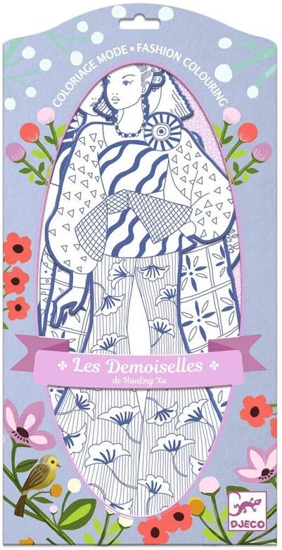 Coloriage Mode : Les Demoiselles Laura & ses amies - Djeco