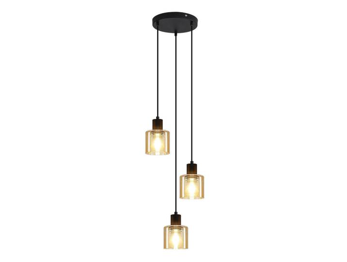 ZMH Pendelleuchte Henry 21/11/170 cm, Bernsteinfarben, Metall, Vintage, E27, 11x170x21 cm, Lampen & Leuchten, Innenbeleuchtung, Hängeleuchten, Pendelleuchten