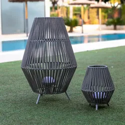 New Garden Conta Stehlampe aus Recyclingkunststoff Akku Dimmbar Fernbedienung für Innen & Außen