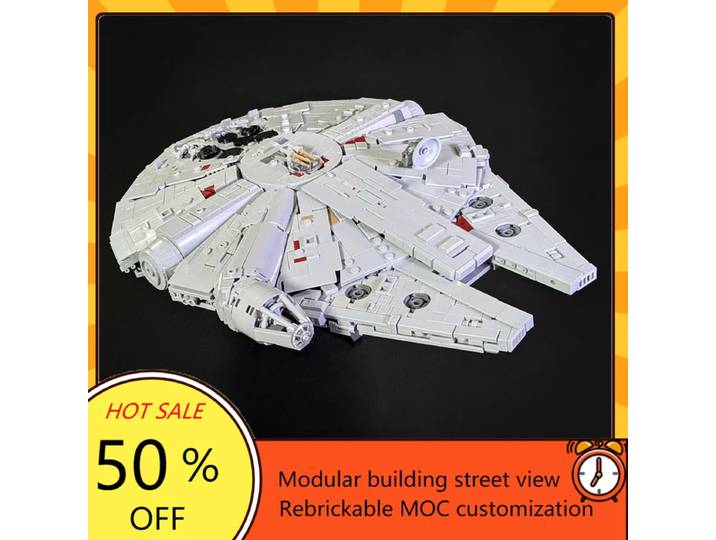 2178PCSMillennium Falcon-échelle Midi guerre spatiale militaire MOC SpaceShip modèle de combat Puzzles personnalisés Architecture bricolage modèle jouet cadeau