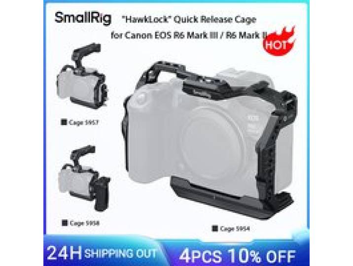 SmallRig R6 Mark III HawkLock snelkoppelingskooi voor Canon EOS R6 Mark III / R6 Mark II, met Arca-Swiss snelkoppelingsplaat